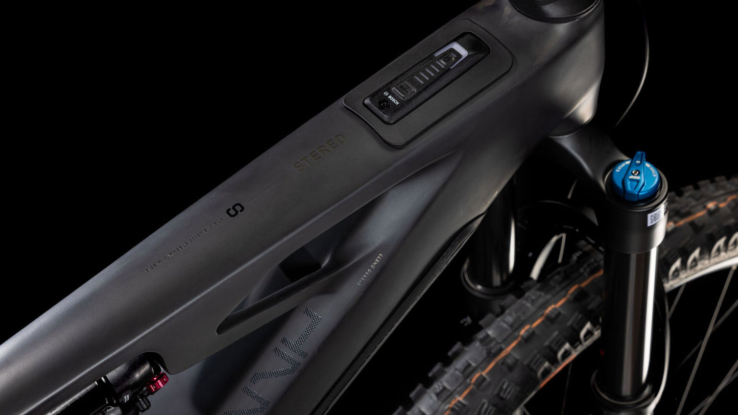 Tilbud: Cube Stereo Hybrid ONE77 HPC SLX - Karbon, Bosch Gen5, Fox 38.